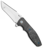 Reate Kirby Lambert Augustus PVD Bolster Lock Knife Marble CF (3.6" Satin)