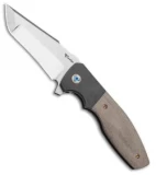 Reate Kirby Lambert Augustus PVD Bolster Lock Knife Green Micarta (3.6" Satin)