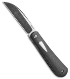 Pena Knives Custom Swayback Front Flipper Knife Carbon Fiber (2.8" Two-Tone)