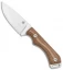 QSP Workaholic Fixed Blade Neck Knife Brown Micarta (3.5" Satin)