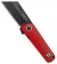 Finch Knife Co. Runtly Frame Lock Knife Red G-10  (2.375" Black)