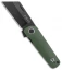 Finch Knife Co. Runtly Frame Lock Knife Pumpkin Green G-10  (2.375" Black)