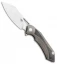 Bestech Knives Kasta Frame Lock Knife Gray Ti (3.5" Satin M390)
