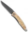 Chris Reeve Mnandi Folding Knife Box Elder Burl Inlay (2.75" Damascus)