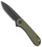 CIVIVI Elementum Liner Lock Knife Green Micarta (2.9" Black SW S35VN)