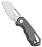 MKM Voxnaes Isonzo Sheepsfoot Liner Lock Knife Carbon Fiber (2.25" Stonewash)