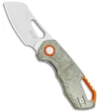 MKM Voxnaes Isonzo Sheepsfoot Liner Lock Knife Green Micarta (2.25" Stonewash)