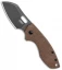 CRKT Pilar Frame Lock Knife Brown Linen Micarta BHQ Exclusive (2.4" Smokewash)