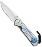 Chris Reeve Large Sebenza 31 Knife Unique Graphic Triple Mosaic Opal (3.6")