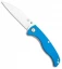 QSP Nokomis Frame Lock Knife Blue G-10 (3.75" Satin)