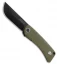 Finch Knife Co. Tikuna Liner Lock Knife OD Green G-10 (3" Black 154CM)
