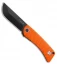Finch Knife Co. Tikuna Liner Lock Knife Safety Orange G-10 (3" Black 154CM)