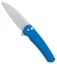 Pro-Tech Malibu Wharncliffe Plunge Lock Flipper Knife Blue (3.3" Stonewash)