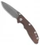 Hinderer Knives XM-18 3" Spear Point Non-Flipper Knife Brown FDE G-10 (Working)