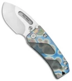 Medford Hunden Frame Lock Folding Knife Spot Flamed/Blue Ti  (2.25" Tumbled)