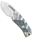 Medford Hunden Frame Lock Folding Knife Stripe-Flamed Titanium (2.25" Tumbled)