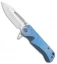 Medford Proxima Frame Lock Flipper Blue Anodized Flamed Ti (3.875" Tumbled)