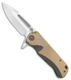 Medford Proxima Frame Lock Flipper Bronzed W/Flamed Ti (3.875" Tumbled)