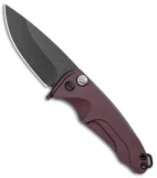 Medford Smooth Criminal Plunge Lock Flipper Knife Red (3" Black PVD)