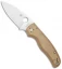 Spyderco Shaman Compression Lock Knife Brown Micarta (3.6" Satin Z-Wear)