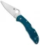 Spyderco Delica 4 Knife Flat-Ground Blue FRN (2.88" Satin K390) C11FPK390