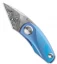 Bestech Knives Tulip Frame Lock Flipper Knife Blue Ti (1.34" Damascus) BT1913G