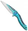 Andre de Villiers Alien Integral Frame Lock Knife Blue/Green Ti (3.5" BB)