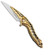 Andre de Villiers Alien Integral Frame Lock Knife Gold Ti (3.5" BB)