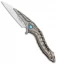 Andre de Villiers Custom "Alien" Integral Frame Lock Knife Gray Ti (3.5" BB)