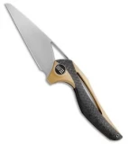 WE Knife Co. Isham ÆternA Integral Folding Knife CF/Gold Ti (3.25" M390) Aeterna