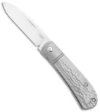 Pena Knives X-Series Zulu Front Flipper Knife - Jigged Titanium