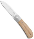 Pena Knives X-Series Zulu Front Flipper Knife - Natural Micarta