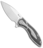 Reate Iron Frame Lock Flipper Knife Carbon Fiber (3.25" Satin)