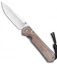 Chris Reeve Small Sebenza 31 Knife Natural Micarta Dbl Lug (2.94" Stonewash)