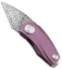 Bestech Knives Tulip Frame Lock Flipper Knife Purple Ti (1.34" Damascus) BT1913H