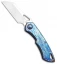Olamic Cutlery WhipperSnapper Frame Lock Knife Nebu Ti Sheepsfoot (2.75" Satin)