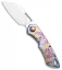 Olamic Cutlery WhipperSnapper Frame Lock Knife Splat Ti Sheepsfoot (2.75" Satin)
