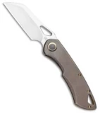 Olamic Cutlery WhipperSnapper Frame Lock Knife Bronz Ti Wharncliff (2.75" Satin)