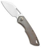Olamic Cutlery WhipperSnapper Frame Lock Knife Bronz Ti Sheepsfoot (2.75" Satin)
