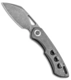 Olamic Cutlery WhipperSnapper Frame Lock Knife Hole Ti Sheepsfoot (2.75" SW)