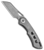 Olamic Cutlery WhipperSnapper Frame Lock Knife Hole Ti Wharncliffe (2.75" SW)