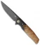Bestech Knives Ascot Liner Lock Carbon Fiber/Wood (3.88" Black SW)