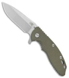 Hinderer Knives XM-18 3.5 Spear Point Flipper Green G-10 Blue Ti (3.5 SW)