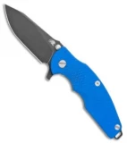 Hinderer Knives Jurassic Frame Lock Knife Blue G-10 (3.375" Battle BLK)Lanyard
