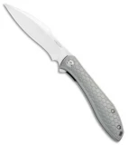 Jerry Moen Custom Mongoose Flipper Knife  (3.625" Mirror Polish) RWL-34