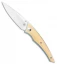 Alliance Designs Chisel Liner Lock Knife Brown Micarta (3.125" Satin)