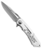 Dew Hara Custom Mini Mina Liner Lock Knife Hand Rubbed Ti (3.5" Etched Mirror)