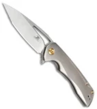 Kansept Knives Kyro Tanto Frame Lock Knife Titanium (3.58" Satin)