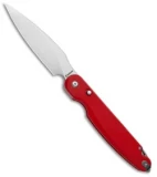 Daggerr Knives Parrot Liner Lock Flipper Knife Red G10 (4.75" Stonewash)