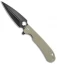 Daggerr Knives Arrow Liner Lock Flipper Knife Tan G-10 (3.9"  Black SW D2)